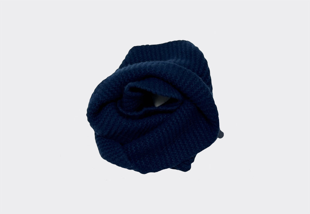 Basket scarf cashmere blend – Colour Naval Jack