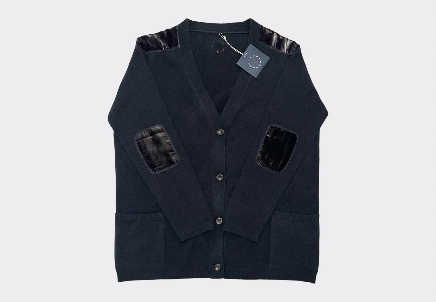 Sphere One AW24 Ladybird Cashmere Cardigan – Astrakhan w Velvet  