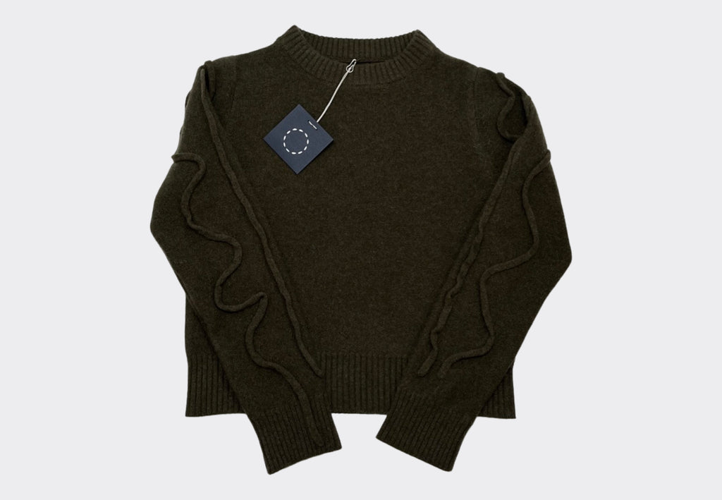 Frond cashmere blend sweater – Colour Loden
