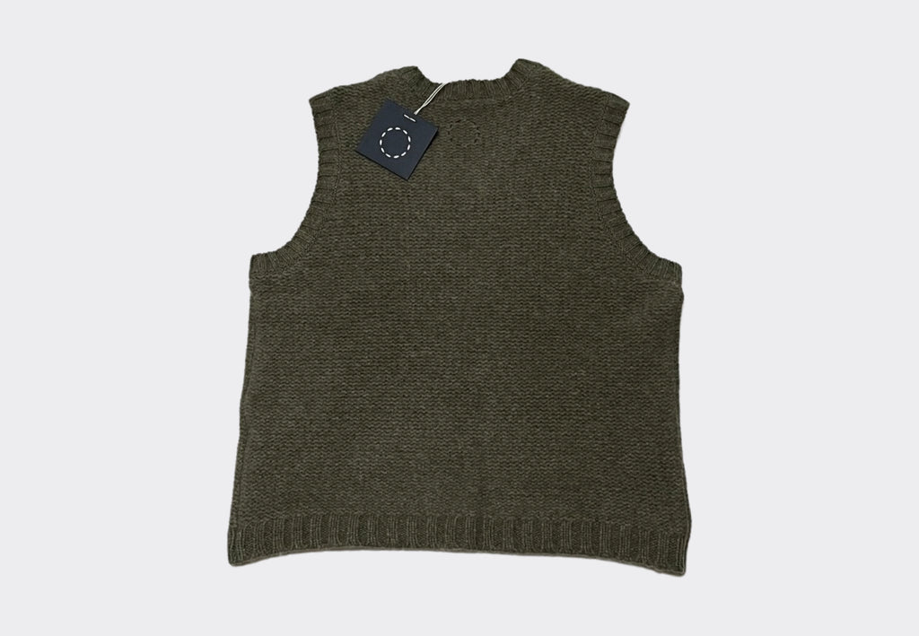 Robin cashmere blend vest – Colour Moss