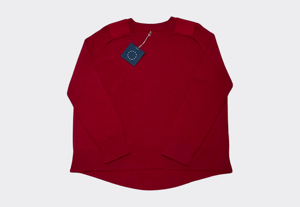 The Clip cashmere sweater – Pheasant Eye w/ Pheasant Eye Grosgrain